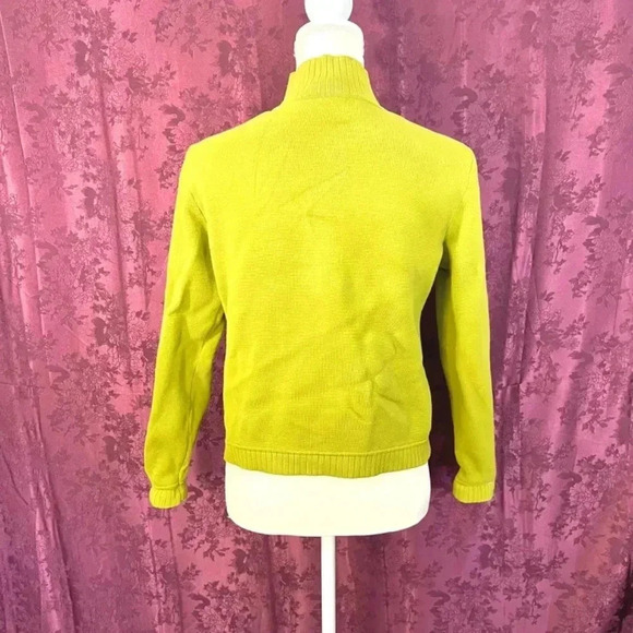 Talbots Green Button Up Knit Cardigan Size M Jacket Blazer - Picture 5 of 7
